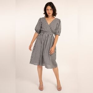 FRCH Black and White Gingham Dress